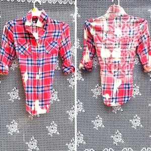 Bleach Distressed Flannel